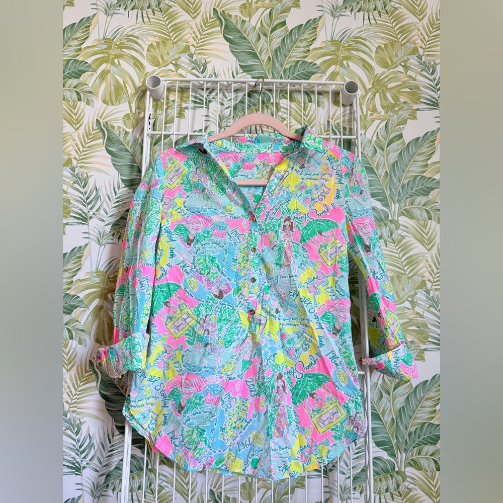 Lilly Pulitzer Captiva Tunic in “In The Beginning” classic print
